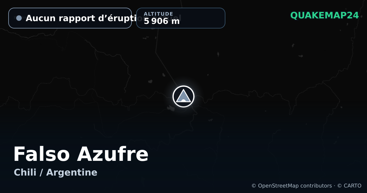 Falso Azufre · Aucun rapport d’éruption actuel · 5 906 m