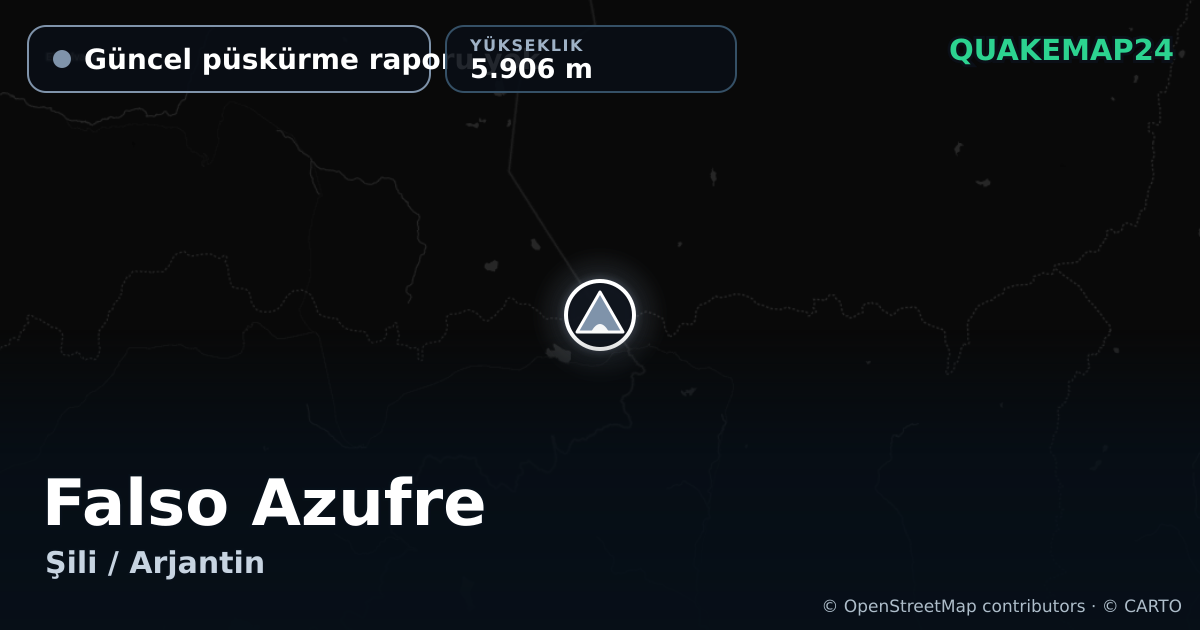 Falso Azufre · Güncel püskürme raporu yok · 5.906 m