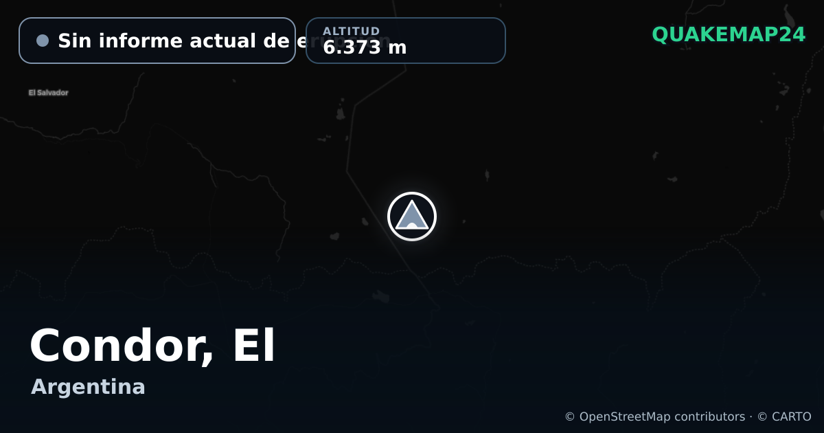 Condor, El · Sin informe actual de erupción · 6.373 m