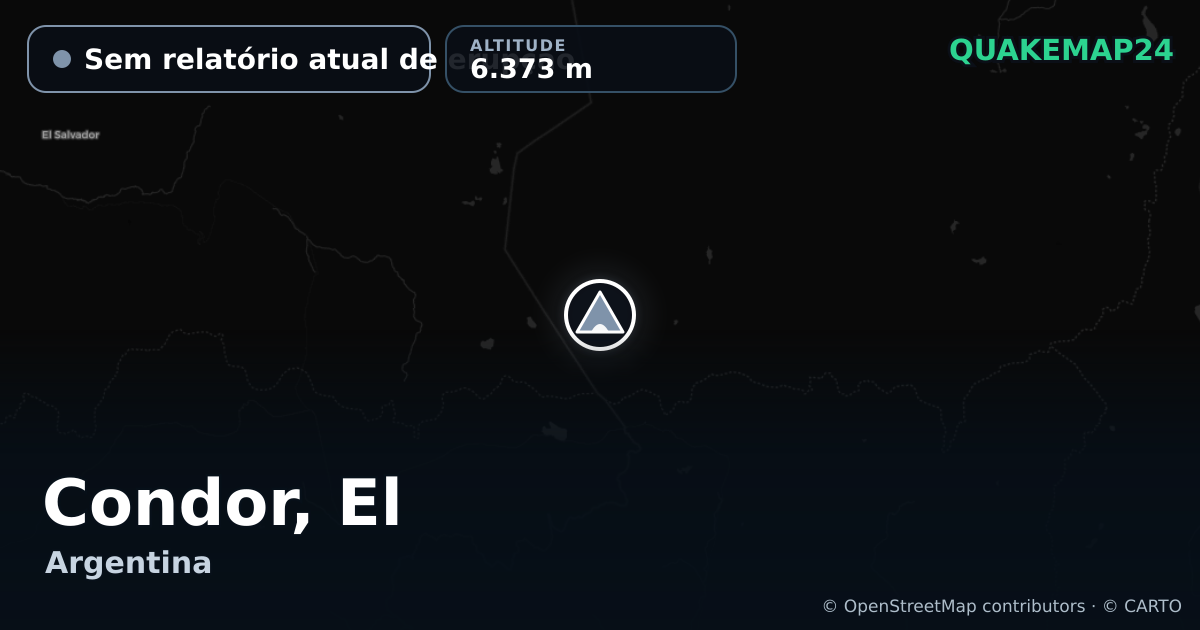 Condor, El · Sem relatório atual de erupção · 6.373 m