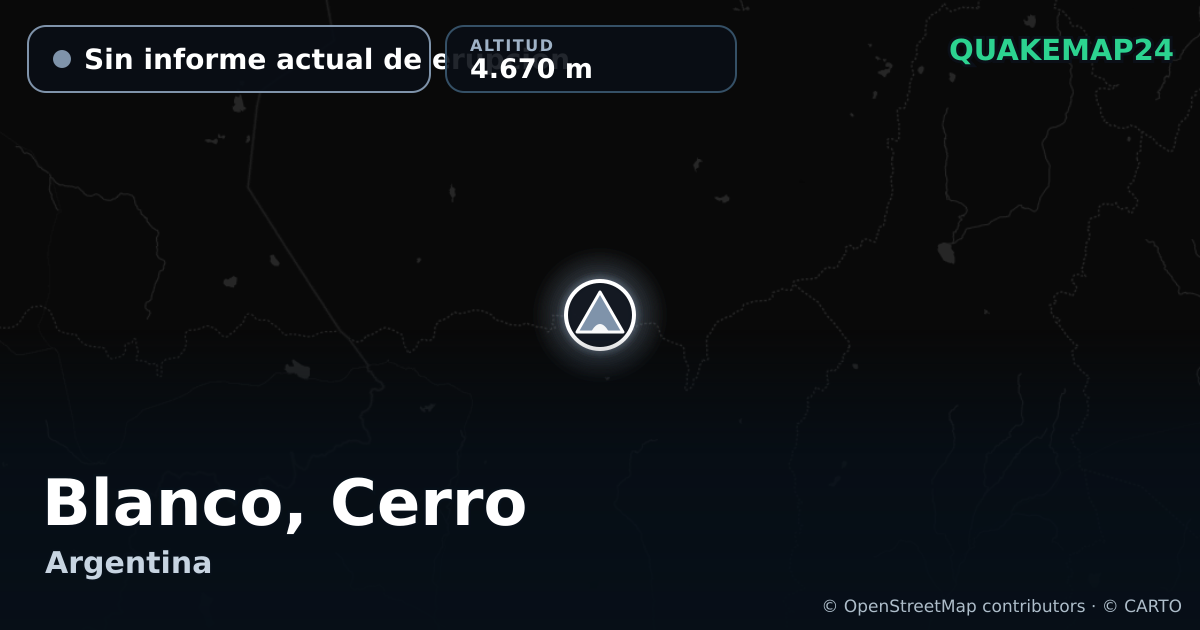 Blanco, Cerro · Sin informe actual de erupción · 4.670 m