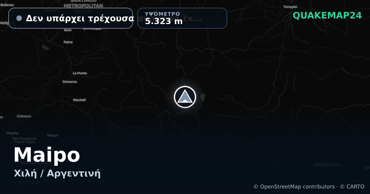 Maipo · Δεν υπάρχει τρέχουσα αναφορά έκρηξης · 5.323 m
