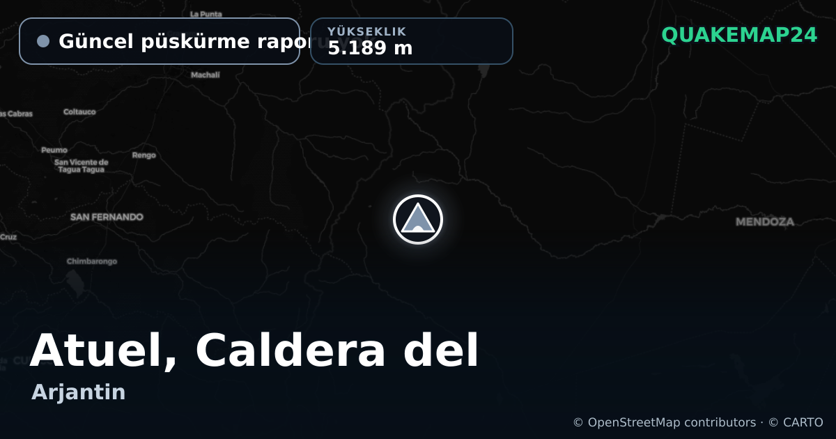 Atuel, Caldera del · Güncel püskürme raporu yok · 5.189 m
