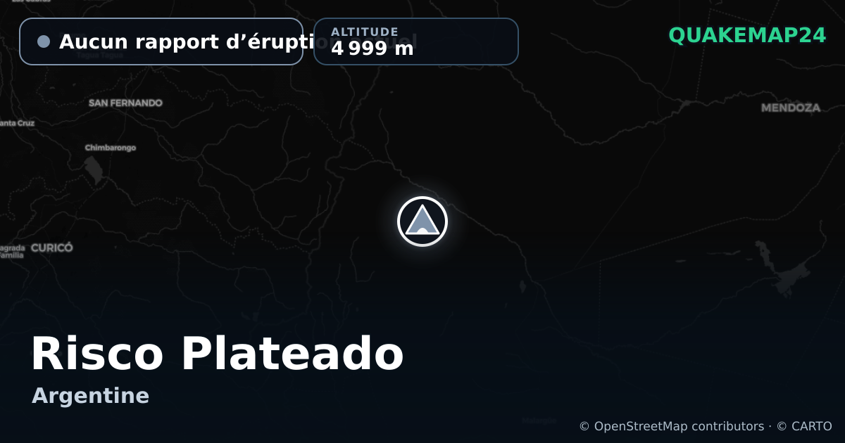Risco Plateado · Aucun rapport d’éruption actuel · 4 999 m