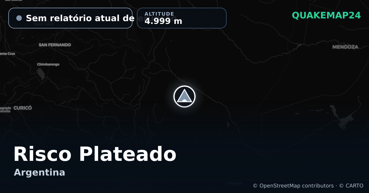 Risco Plateado · Sem relatório atual de erupção · 4.999 m