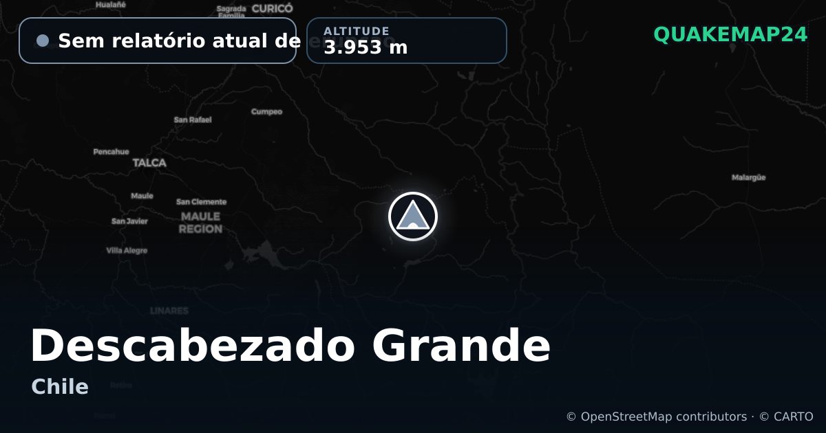 Descabezado Grande · Sem relatório atual de erupção · 3.953 m