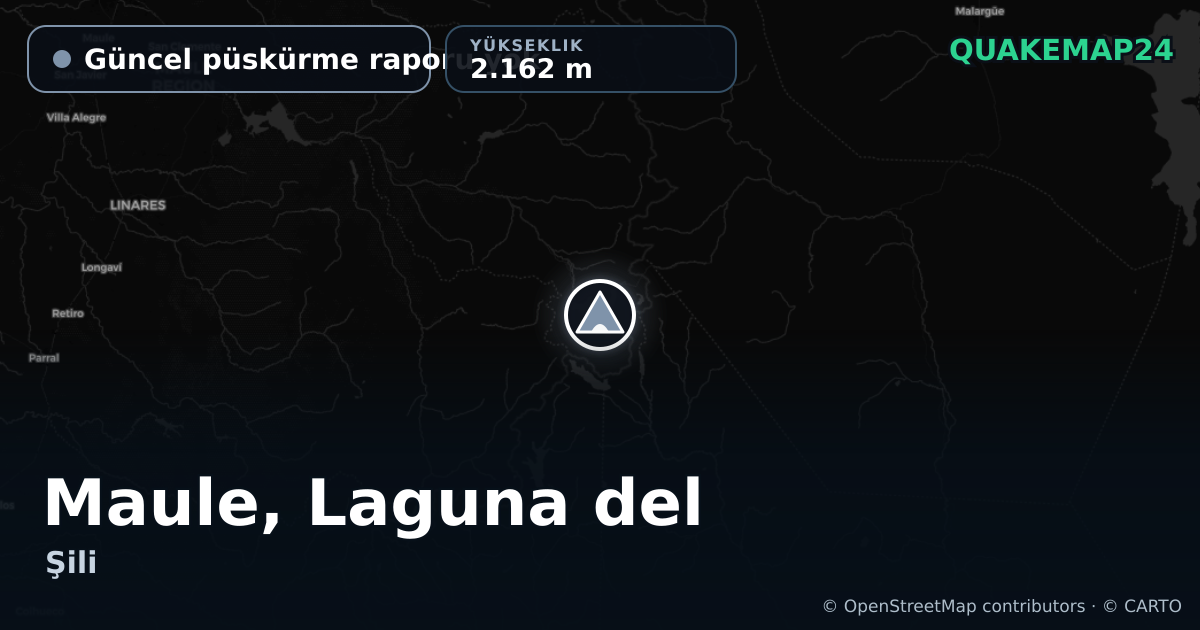 Maule, Laguna del · Güncel püskürme raporu yok · 2.162 m