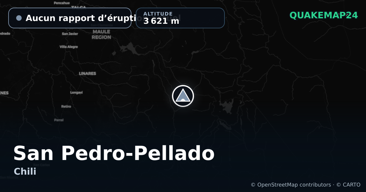 San Pedro-Pellado · Aucun rapport d’éruption actuel · 3 621 m