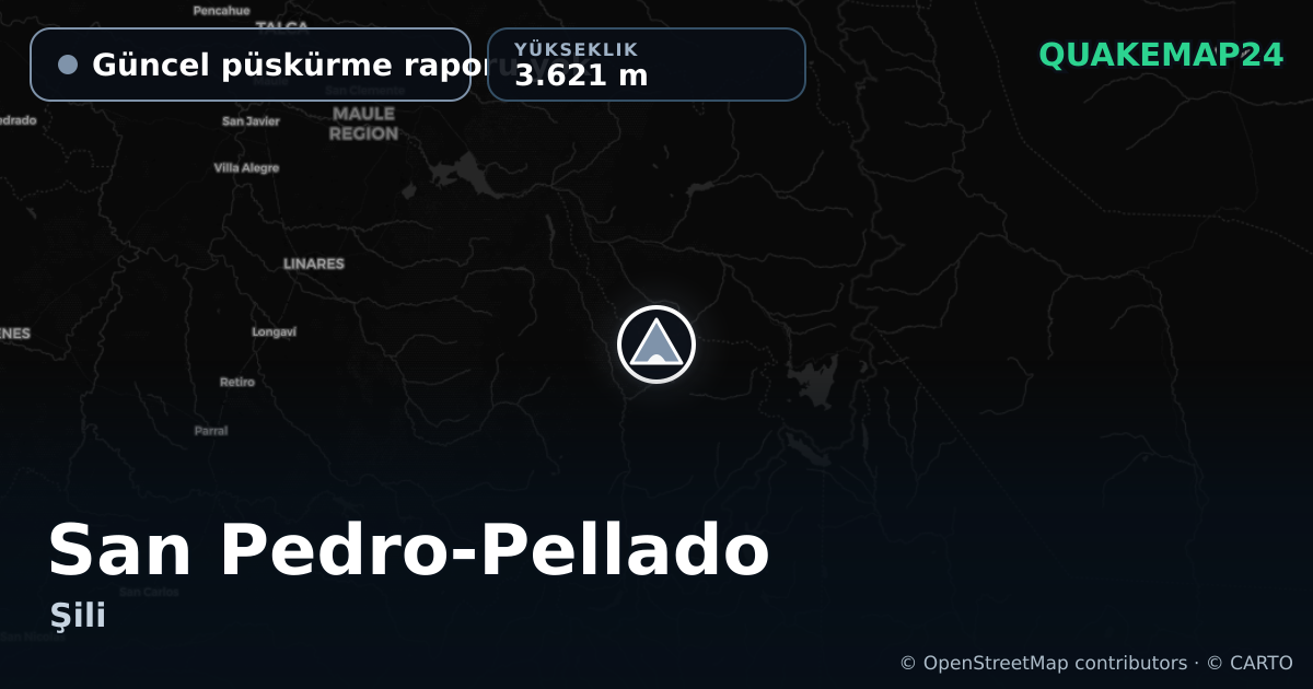 San Pedro-Pellado · Güncel püskürme raporu yok · 3.621 m