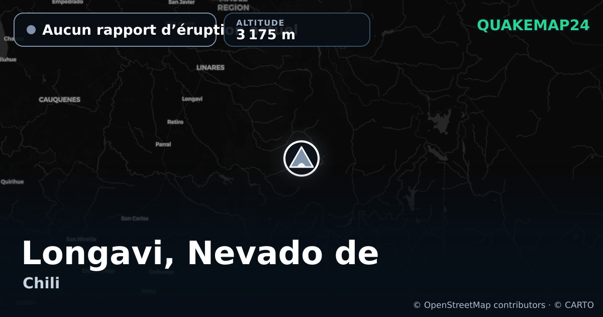 Longavi, Nevado de · Aucun rapport d’éruption actuel · 3 175 m