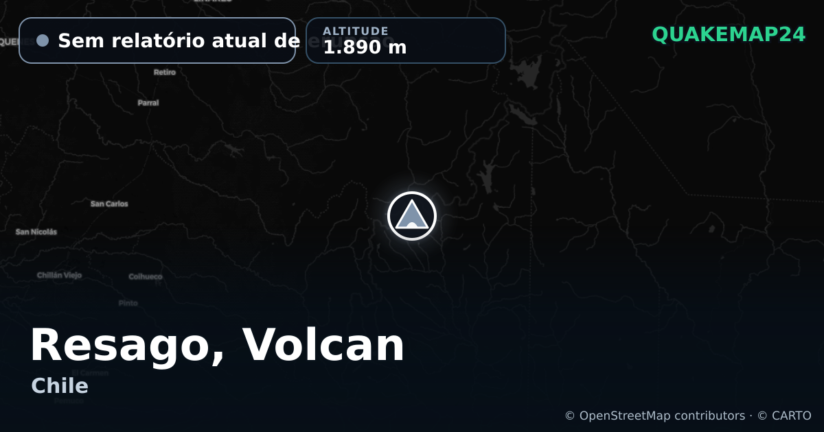 Resago, Volcan · Sem relatório atual de erupção · 1.890 m