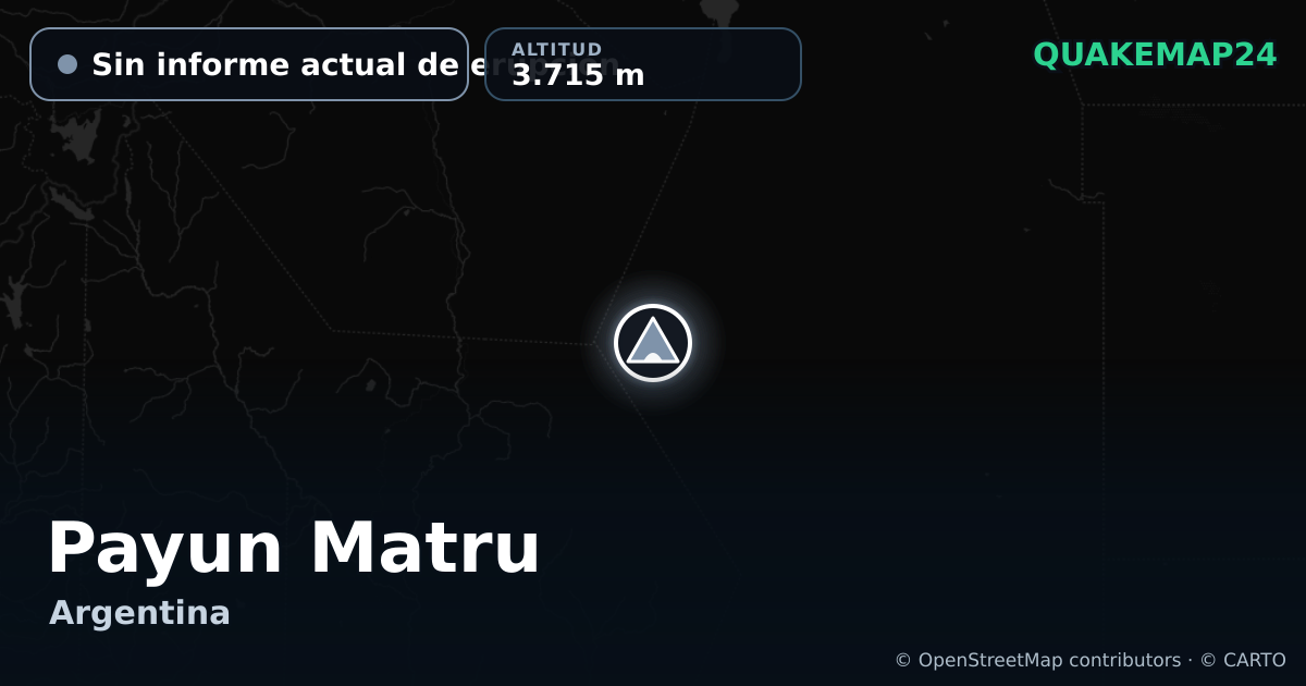 Payun Matru · Sin informe actual de erupción · 3.715 m