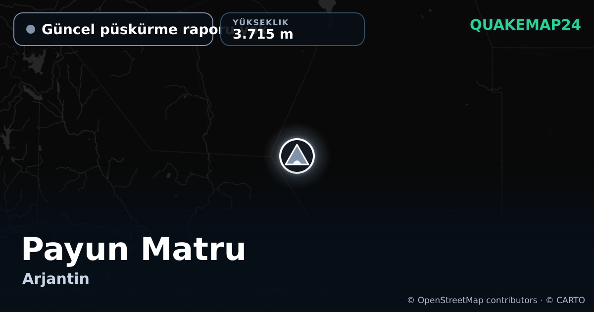 Payun Matru · Güncel püskürme raporu yok · 3.715 m