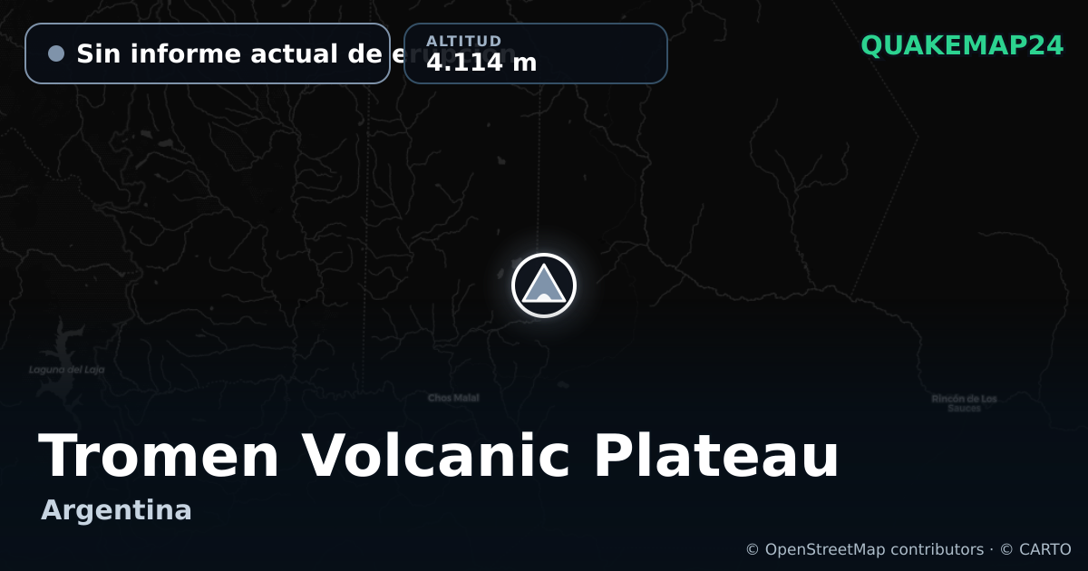 Tromen Volcanic Plateau · Sin informe actual de erupción · 4.114 m