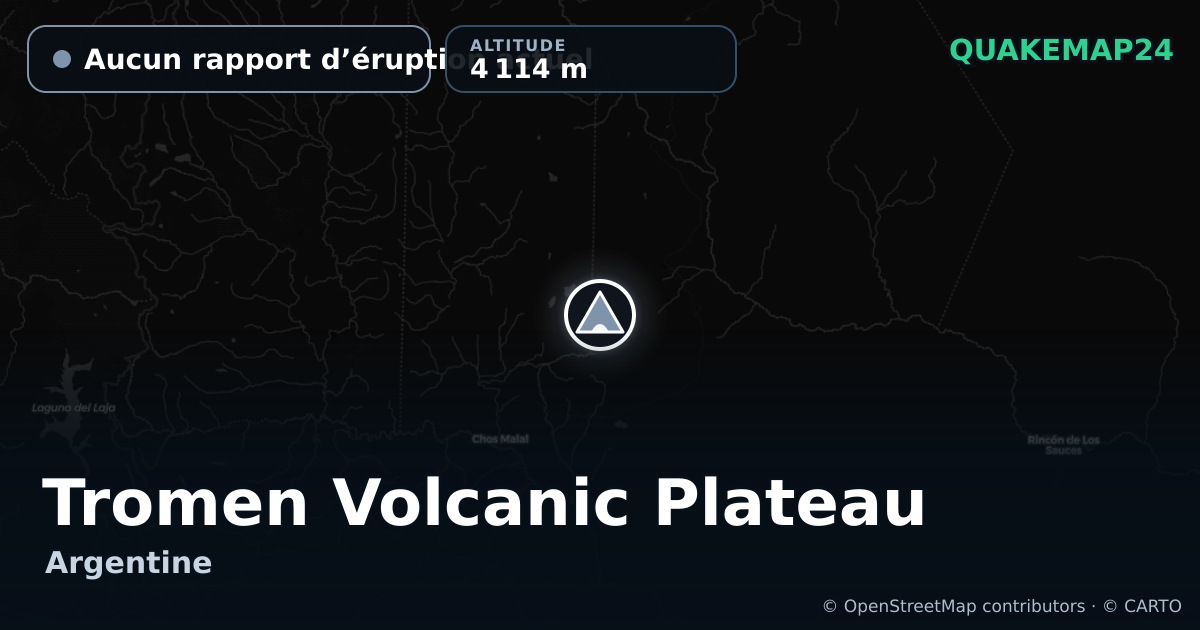 Tromen Volcanic Plateau · Aucun rapport d’éruption actuel · 4 114 m