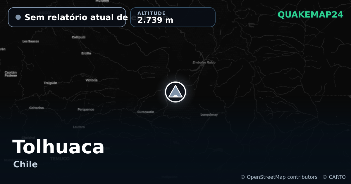 Tolhuaca · Sem relatório atual de erupção · 2.739 m