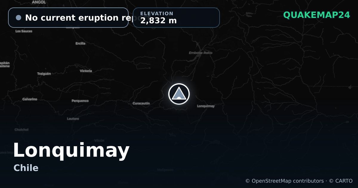 Lonquimay · No current eruption report · 2,832 m