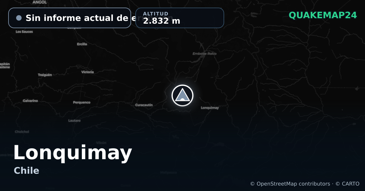 Lonquimay · Sin informe actual de erupción · 2.832 m