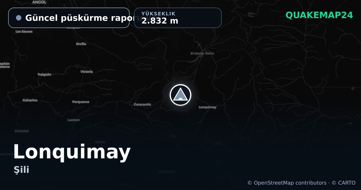 Lonquimay · Güncel püskürme raporu yok · 2.832 m