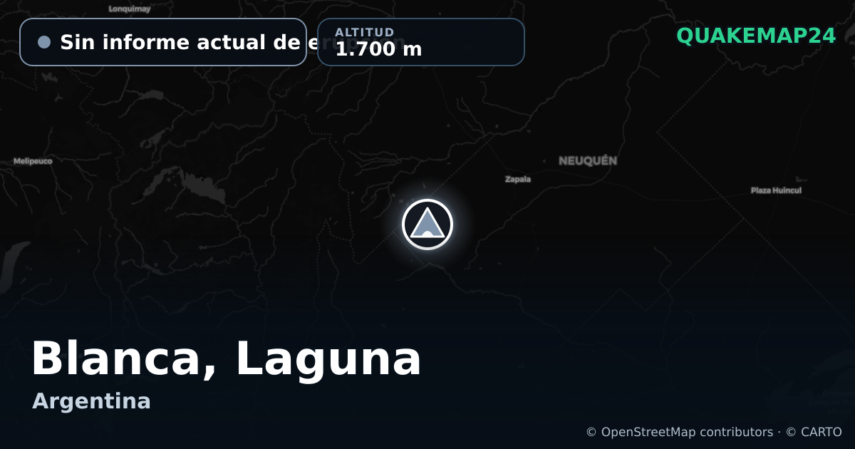 Blanca, Laguna · Sin informe actual de erupción · 1.700 m