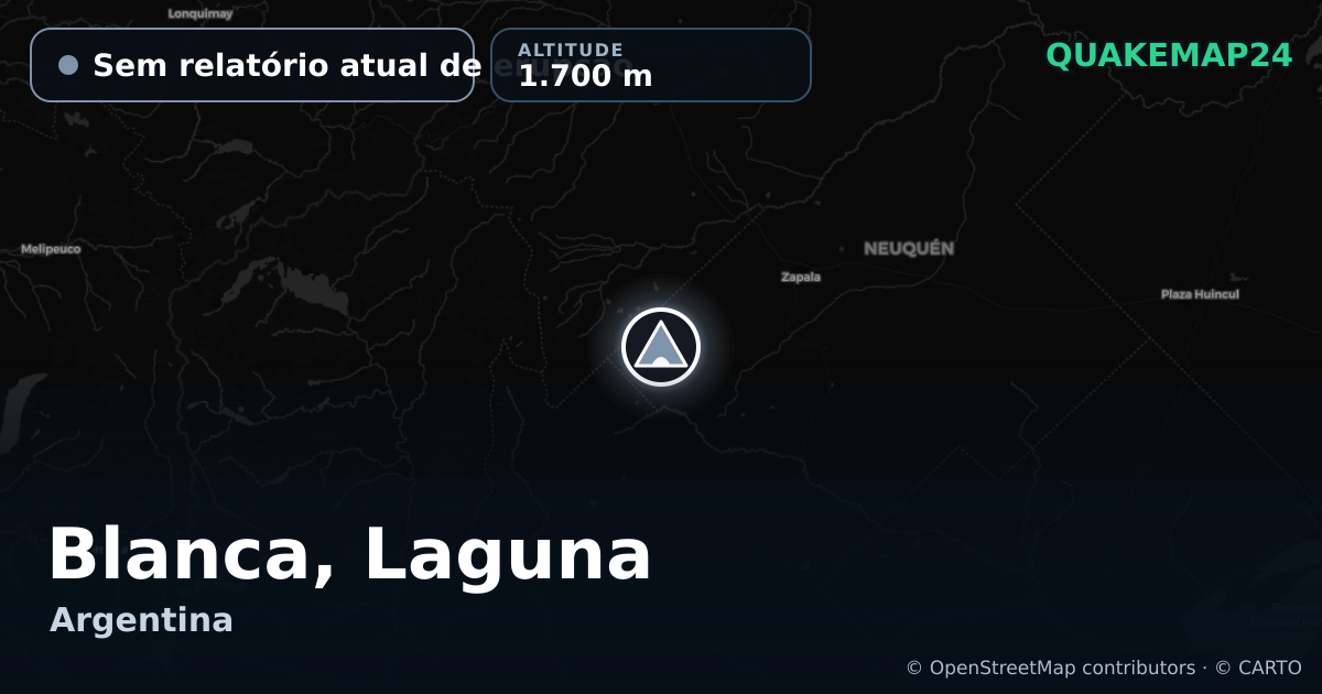 Blanca, Laguna · Sem relatório atual de erupção · 1.700 m