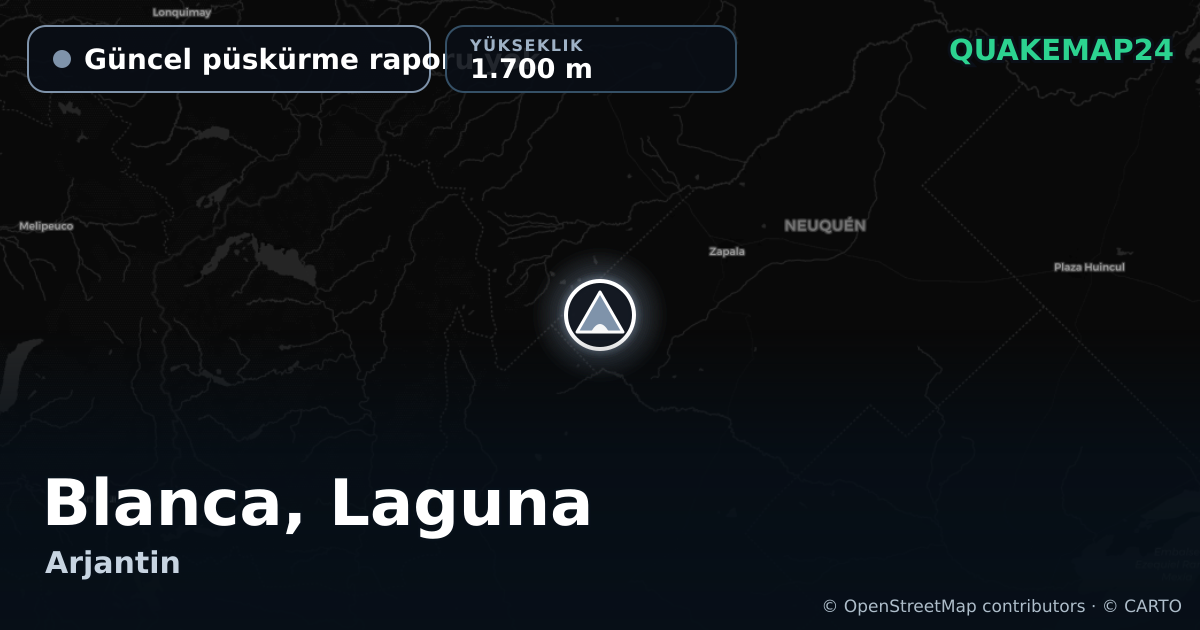 Blanca, Laguna · Güncel püskürme raporu yok · 1.700 m