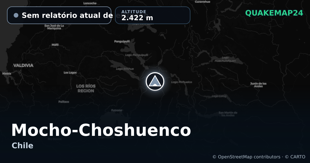 Mocho-Choshuenco · Sem relatório atual de erupção · 2.422 m
