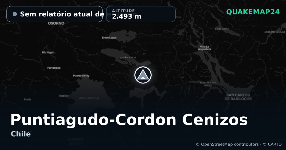 Puntiagudo-Cordon Cenizos · Sem relatório atual de erupção · 2.493 m