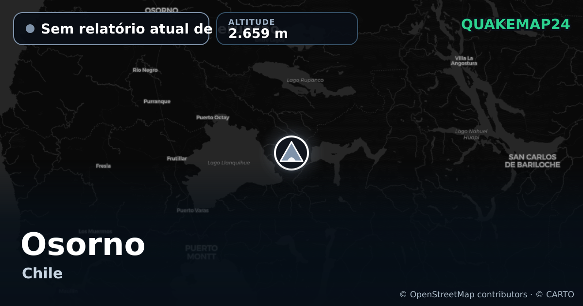 Osorno · Sem relatório atual de erupção · 2.659 m