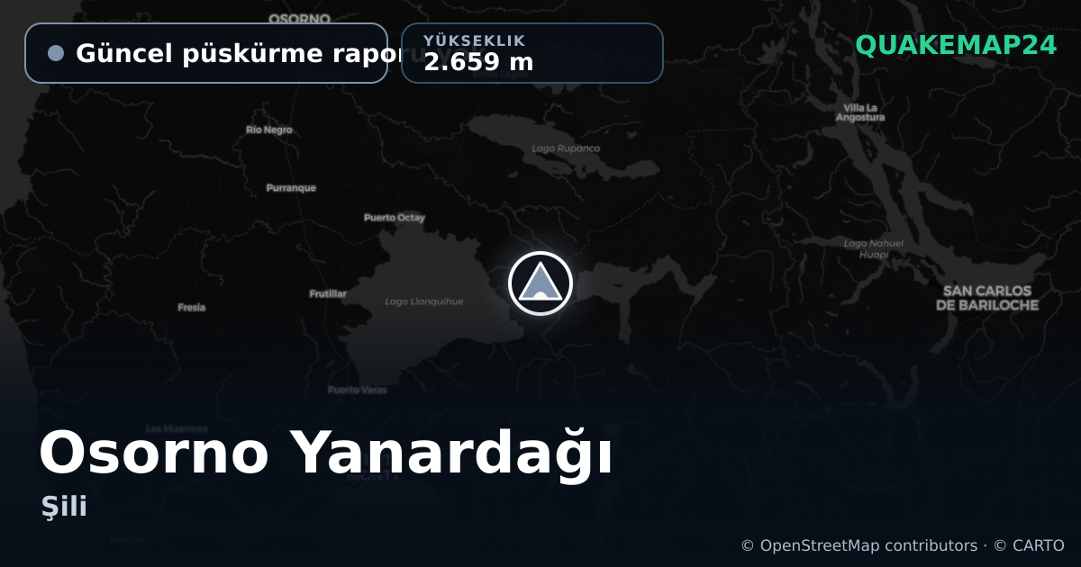 Osorno Yanardağı · Güncel püskürme raporu yok · 2.659 m