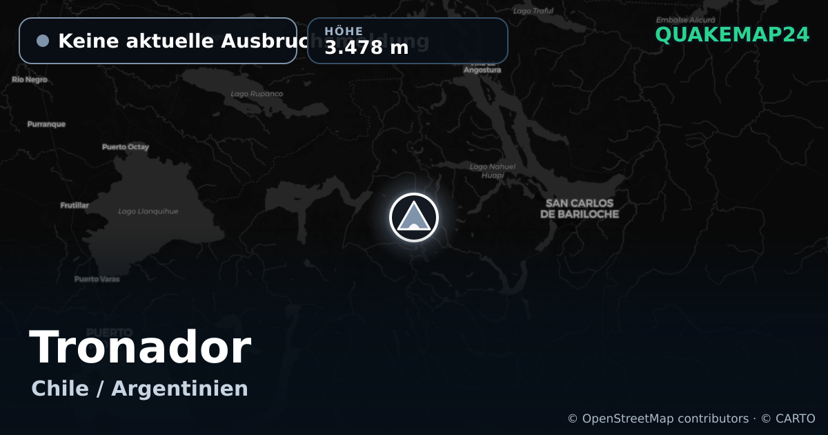 Tronador · Keine aktuelle Ausbruchsmeldung · 3.478 m
