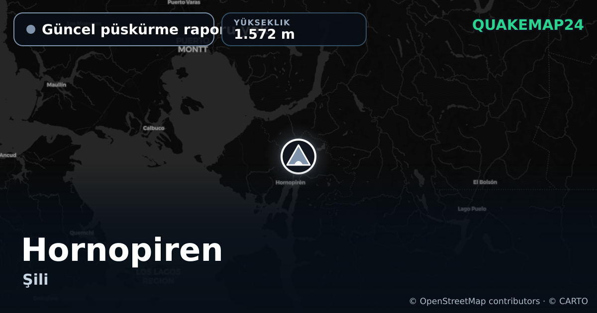 Hornopiren · Güncel püskürme raporu yok · 1.572 m