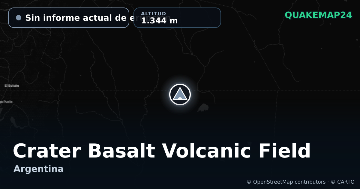 Crater Basalt Volcanic Field · Sin informe actual de erupción · 1.344 m