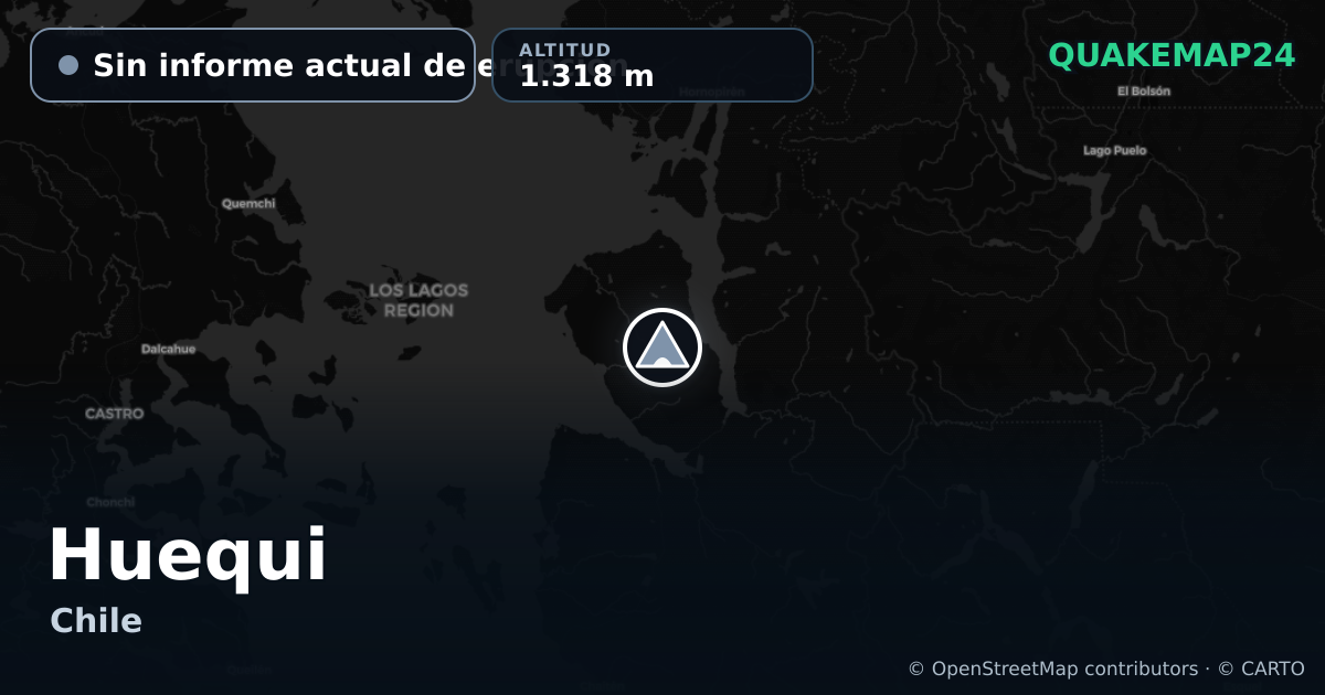 Huequi · Sin informe actual de erupción · 1.318 m
