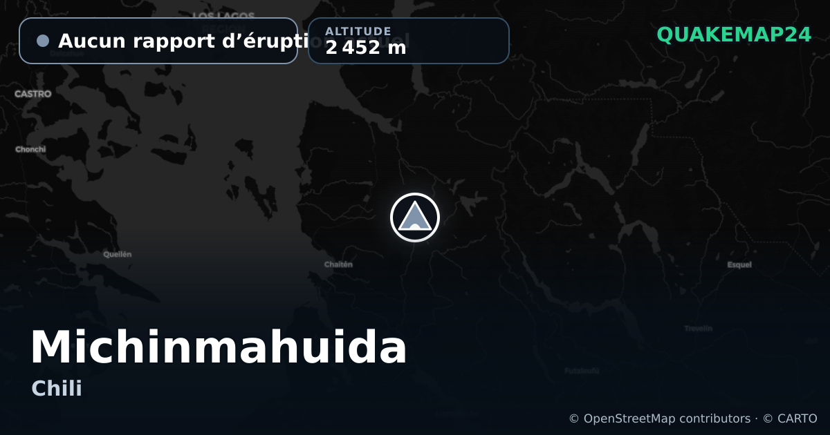 Michinmahuida · Aucun rapport d’éruption actuel · 2 452 m