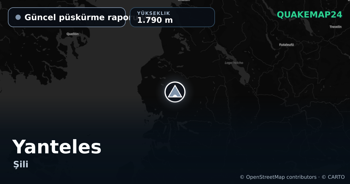 Yanteles · Güncel püskürme raporu yok · 1.790 m