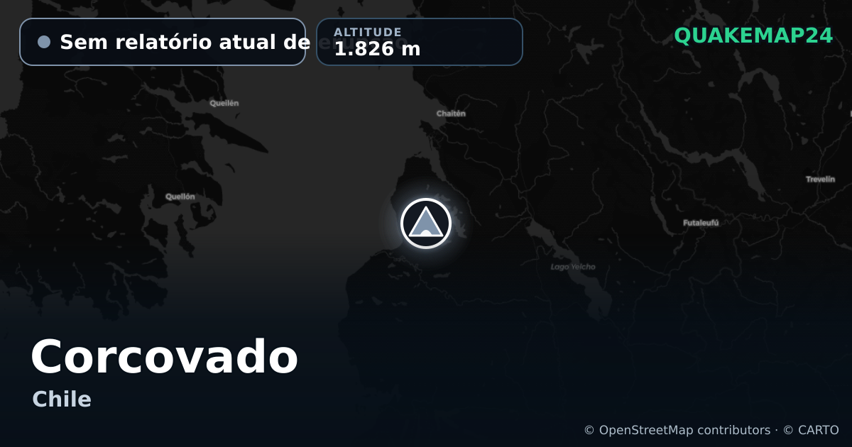 Corcovado · Sem relatório atual de erupção · 1.826 m