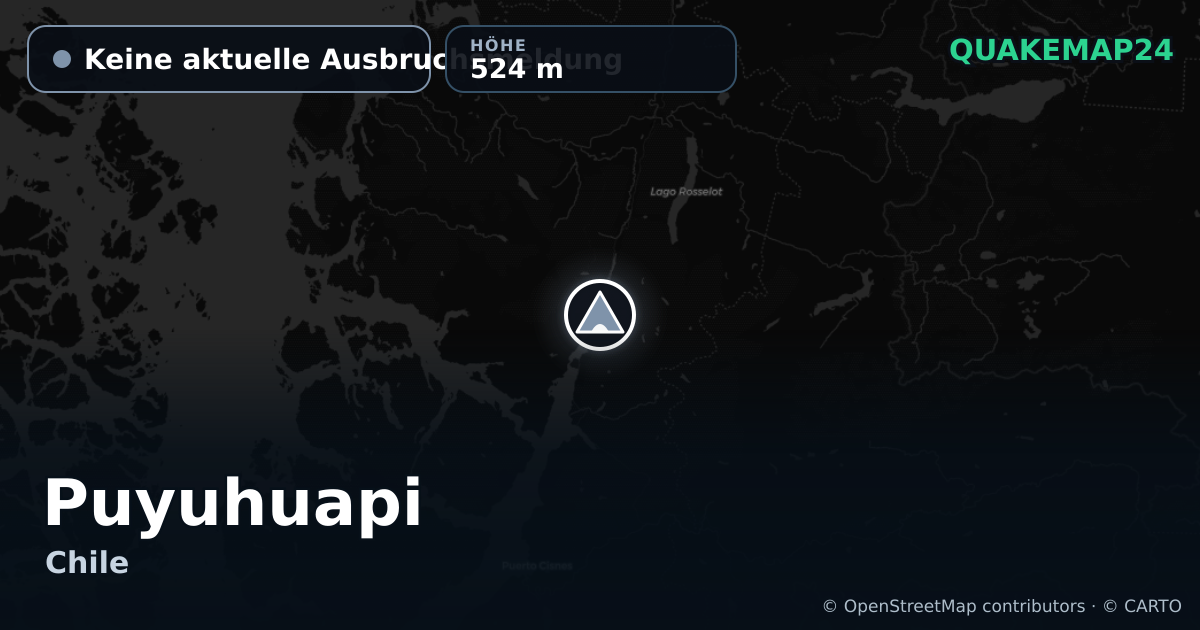 Puyuhuapi · Keine aktuelle Ausbruchsmeldung · 524 m