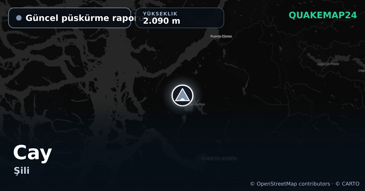 Cay · Güncel püskürme raporu yok · 2.090 m
