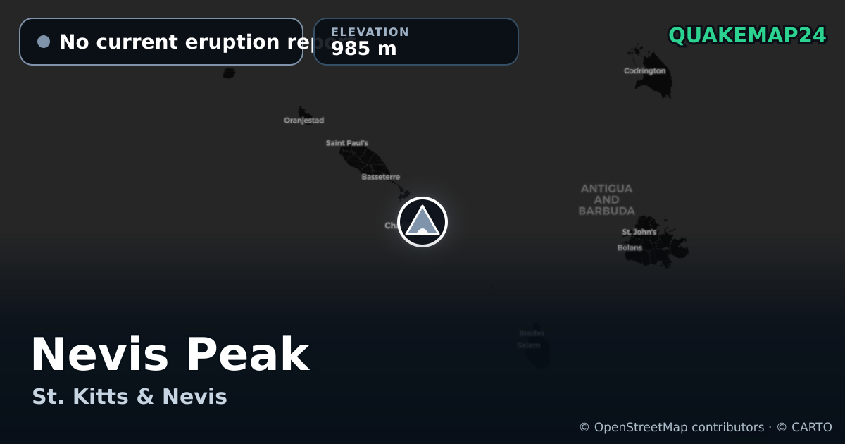 Nevis Peak · No current eruption report · 985 m