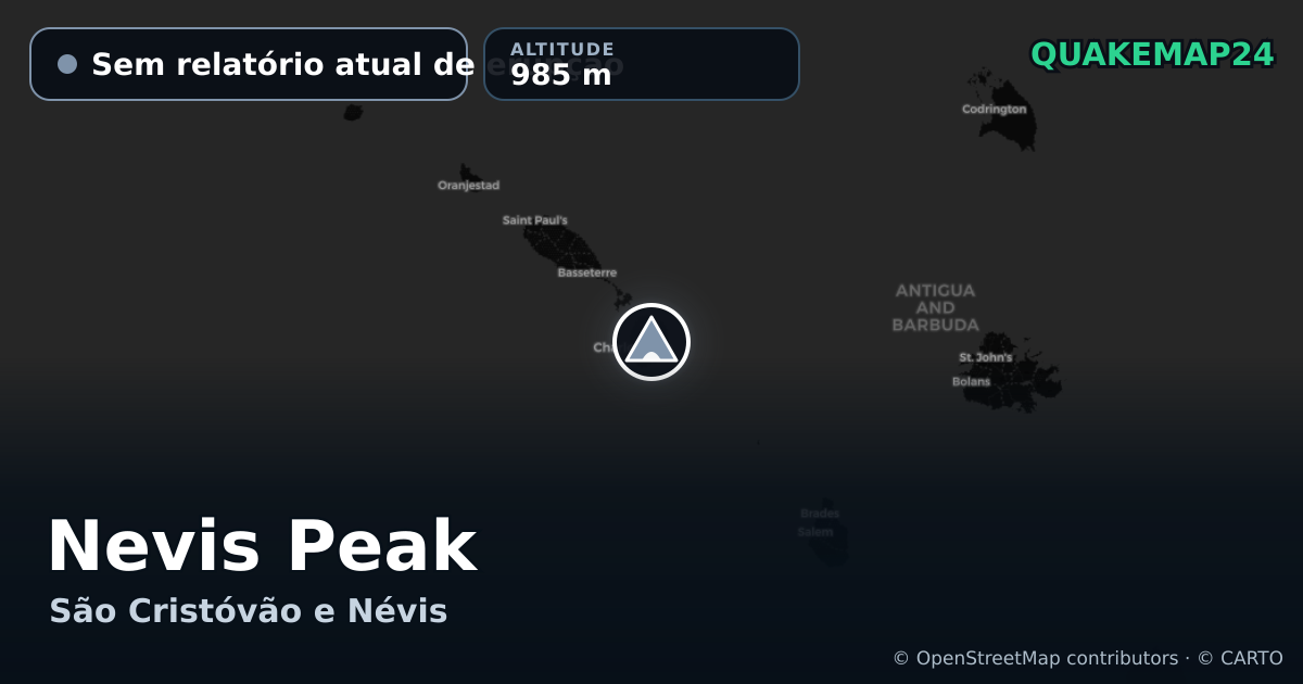 Nevis Peak · Sem relatório atual de erupção · 985 m