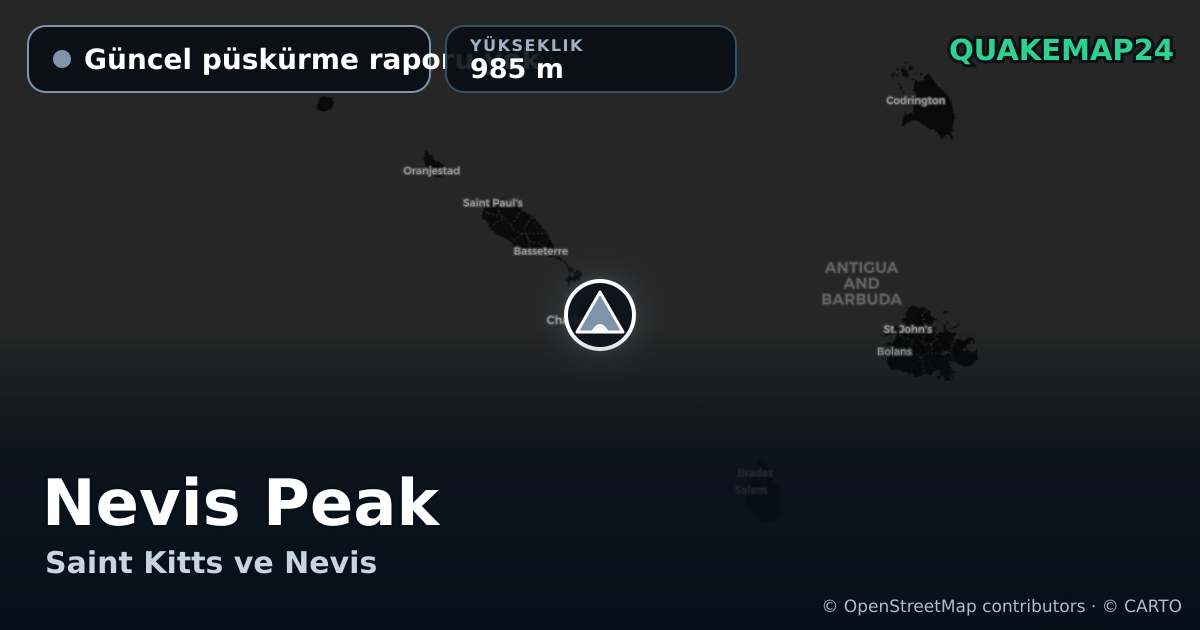 Nevis Peak · Güncel püskürme raporu yok · 985 m