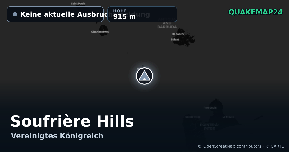 Soufrière Hills · Keine aktuelle Ausbruchsmeldung · 915 m