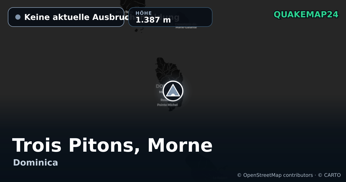 Trois Pitons, Morne · Keine aktuelle Ausbruchsmeldung · 1.387 m