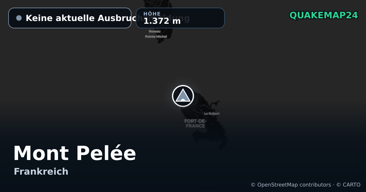 Mont Pelée · Keine aktuelle Ausbruchsmeldung · 1.372 m