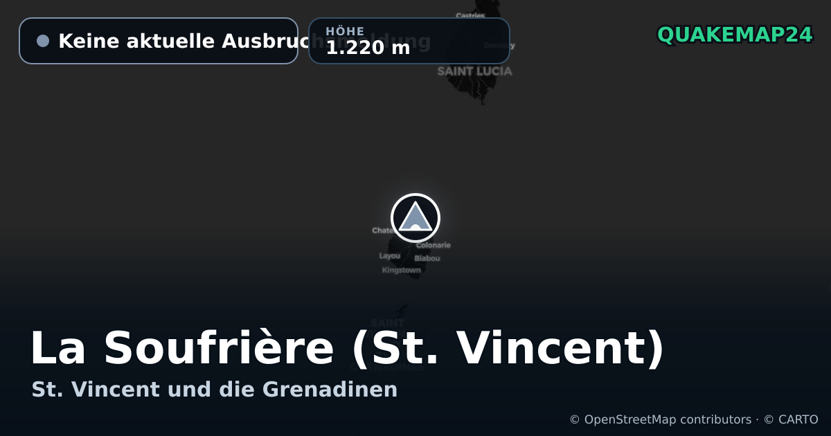 La Soufrière (St. Vincent) · Keine aktuelle Ausbruchsmeldung · 1.220 m