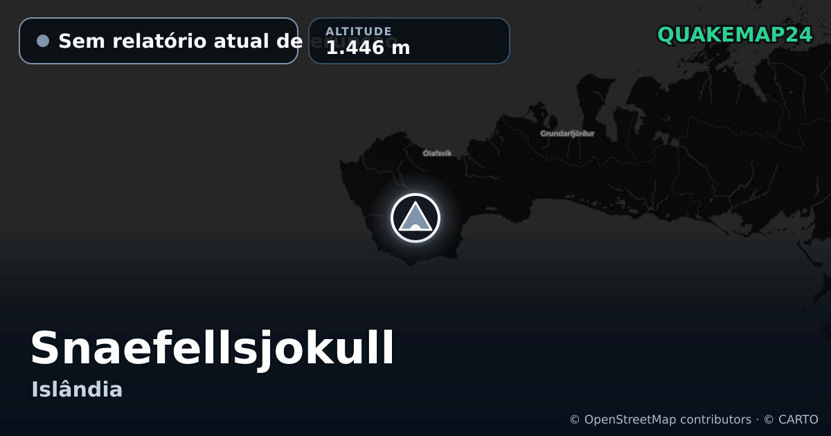 Snaefellsjokull · Sem relatório atual de erupção · 1.446 m