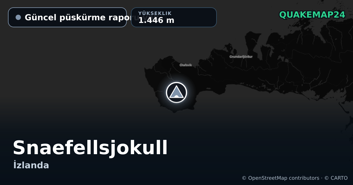 Snaefellsjokull · Güncel püskürme raporu yok · 1.446 m