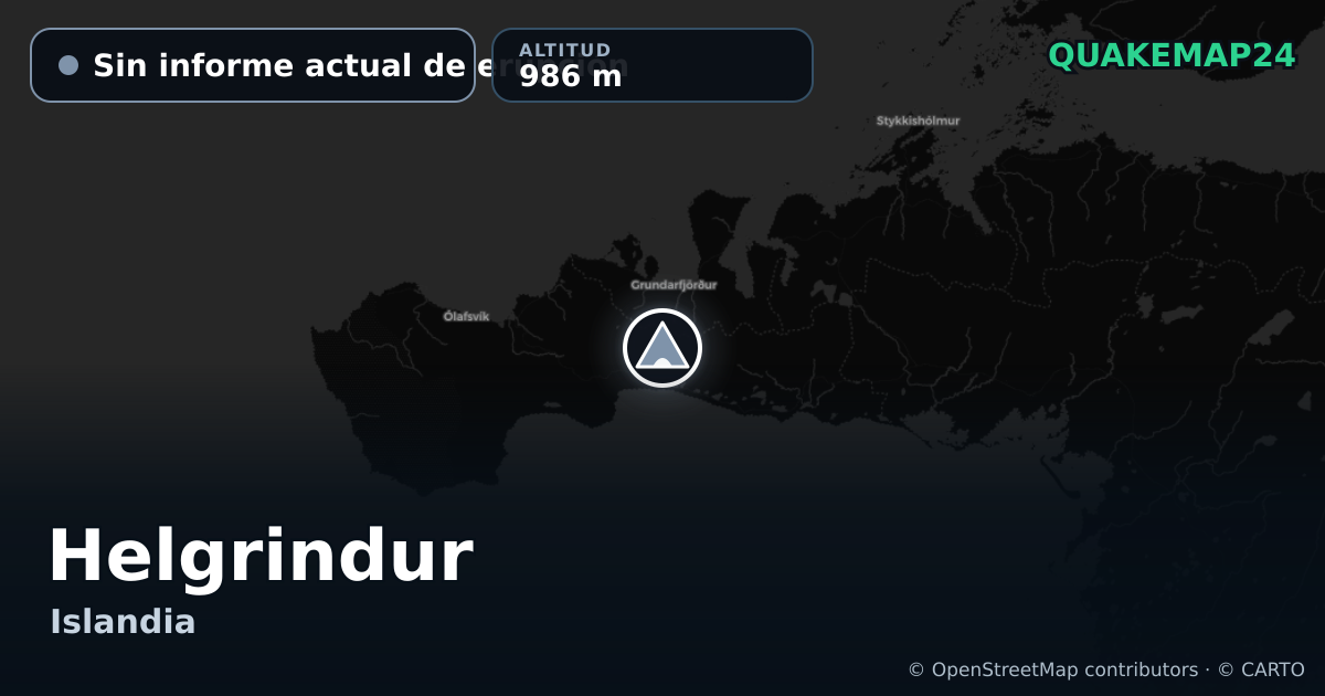 Helgrindur · Sin informe actual de erupción · 986 m