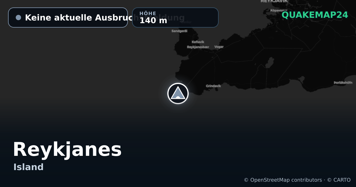 Reykjanes · Keine aktuelle Ausbruchsmeldung · 140 m